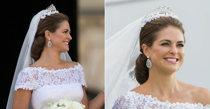 Prinsessan Madeleine vid bröllopet 2013.