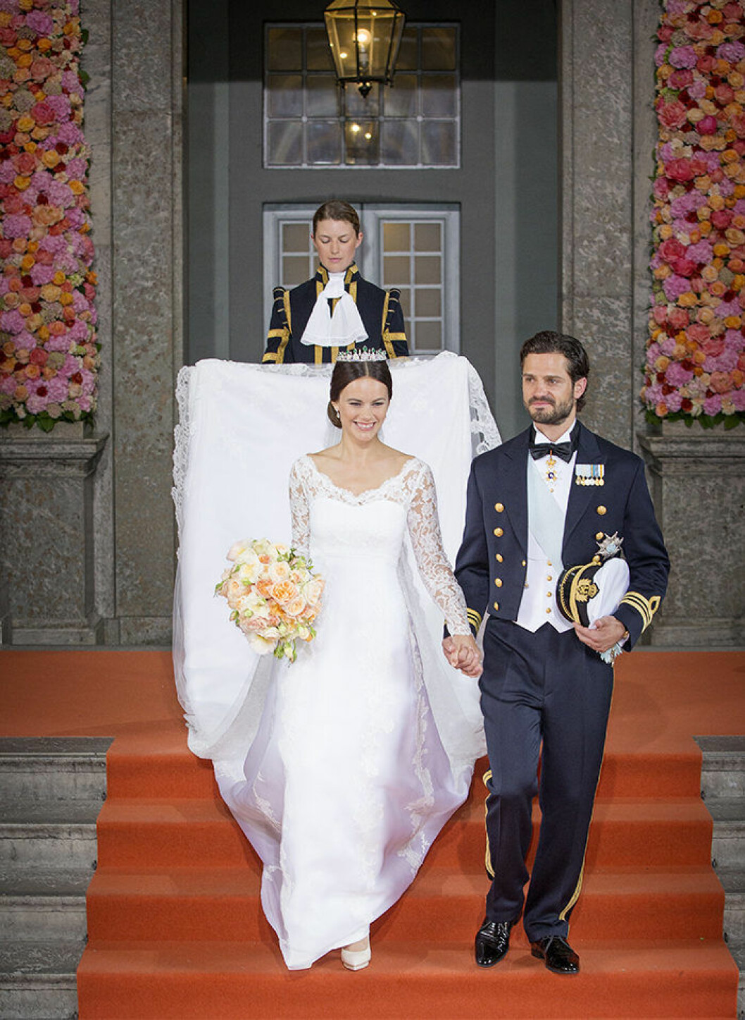 Prinsessan Sofia på sin bröllopsdag 13 juni 2015.