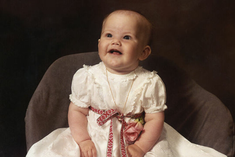 Prinsessan Sofia på sin dopdag.