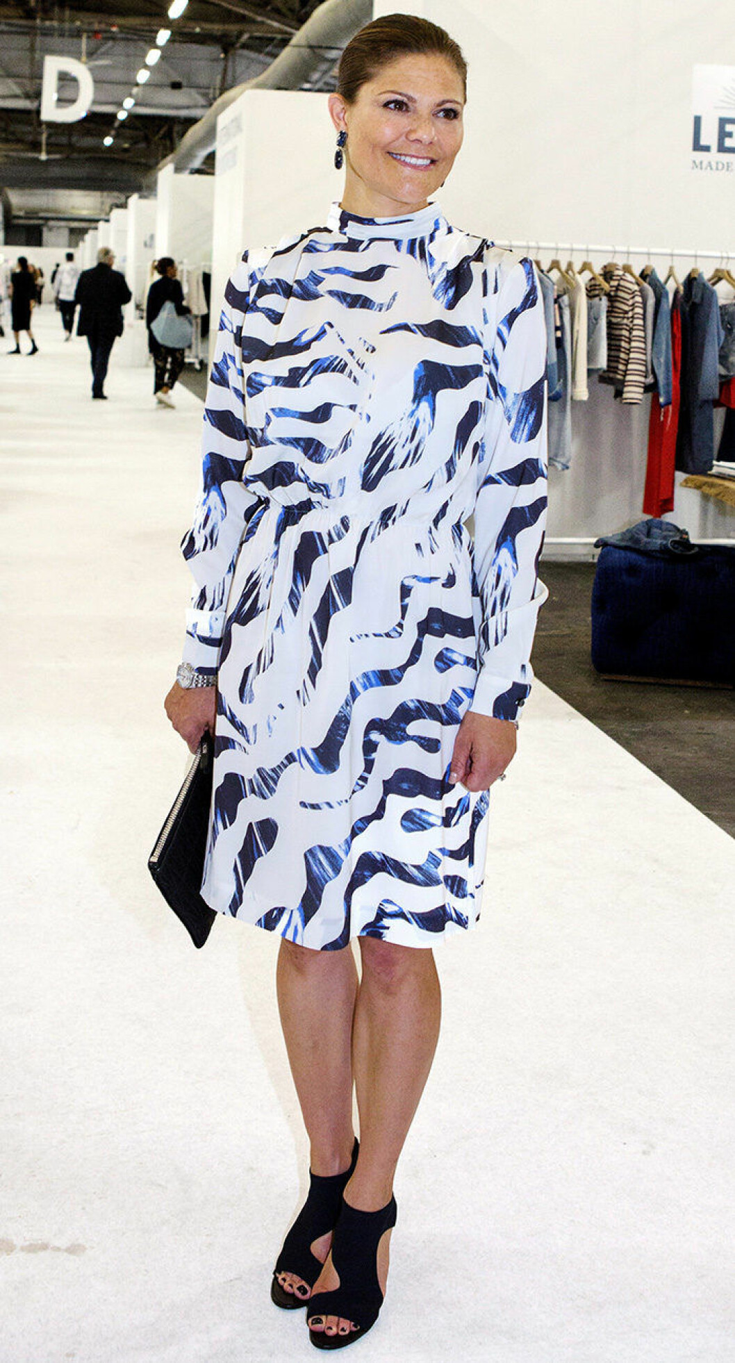 Crown Princess Victoria of Sweden, XPBE Capsule Fashion Trade Show, Pier 94, New York, Usa 2016-09-19 (C) Roseann Wang / IBL Bildbyr Kl‰nning frÂn Whyred, skor frÂn By Malene Birger