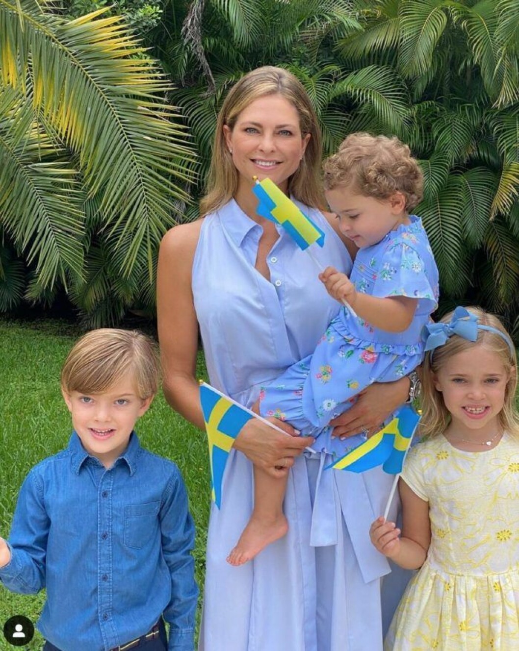 Prinsessan Madeleine firade förstås nationaldagen med barnen hemma i Florida. prinsessan madeleine nationaldagen