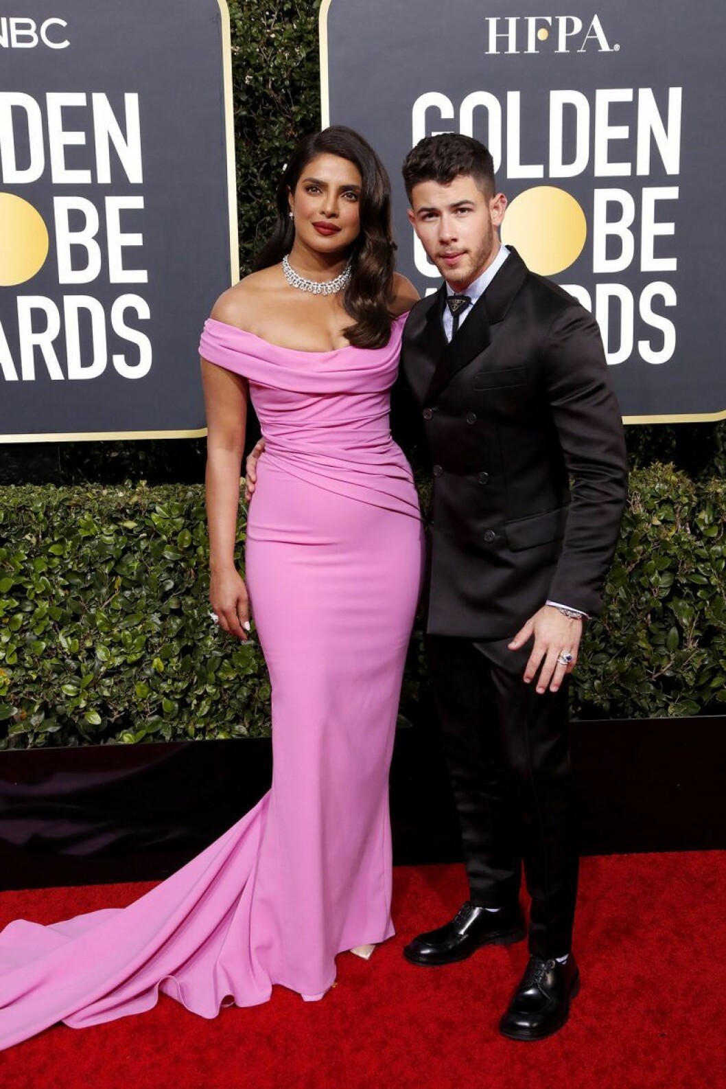 Priyanka Chopra och Nick Jonas. Priyanka Chopra och Nick Jonas på Golden Globes