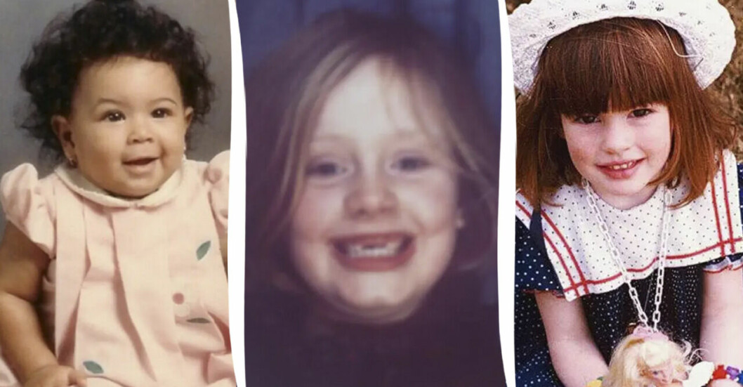 rihanna, adele och anne hathaway som barn