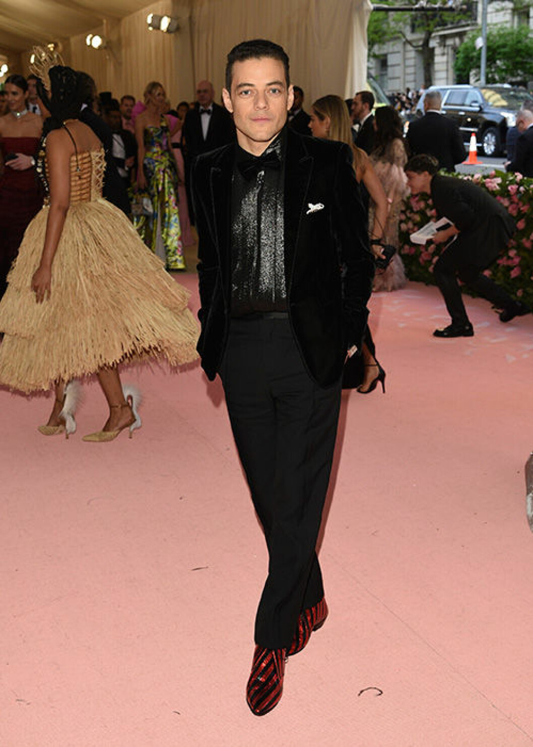 Skådespelaren Rami Malek. En bild på skådespelaren Rami Malek under Met-galan 2019.