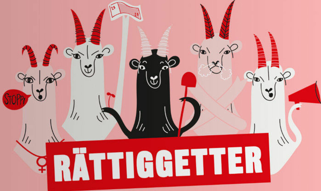 En bild på ActionAids julkampanj Rättiggetter, som stöder kampen för kvinnors och flickors rättigheter.