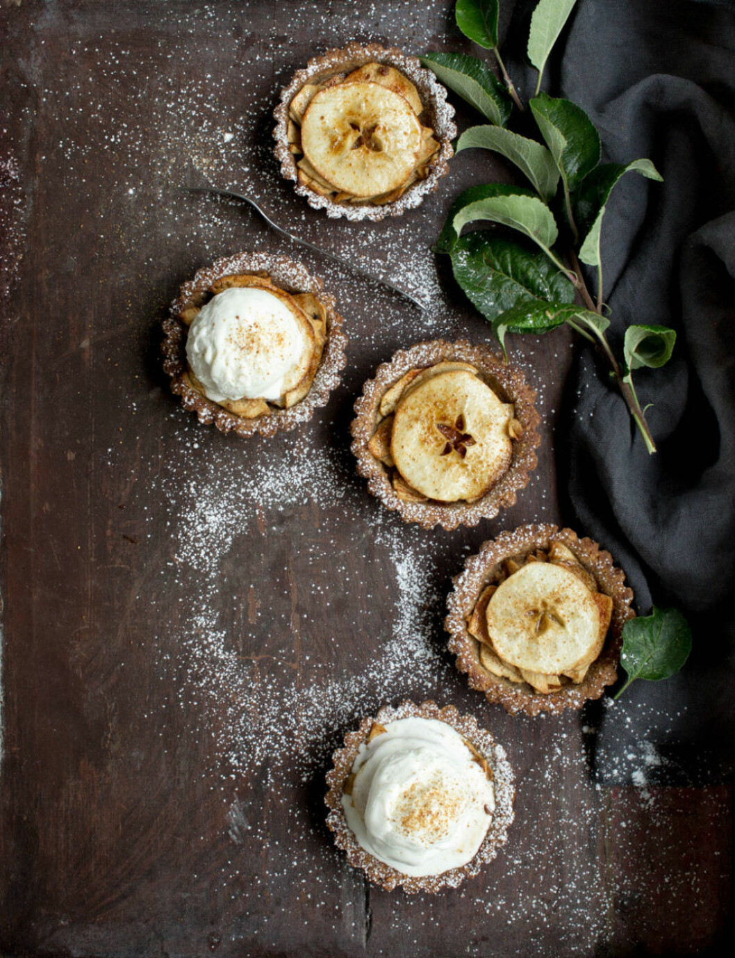glutenfria äppelpajer
