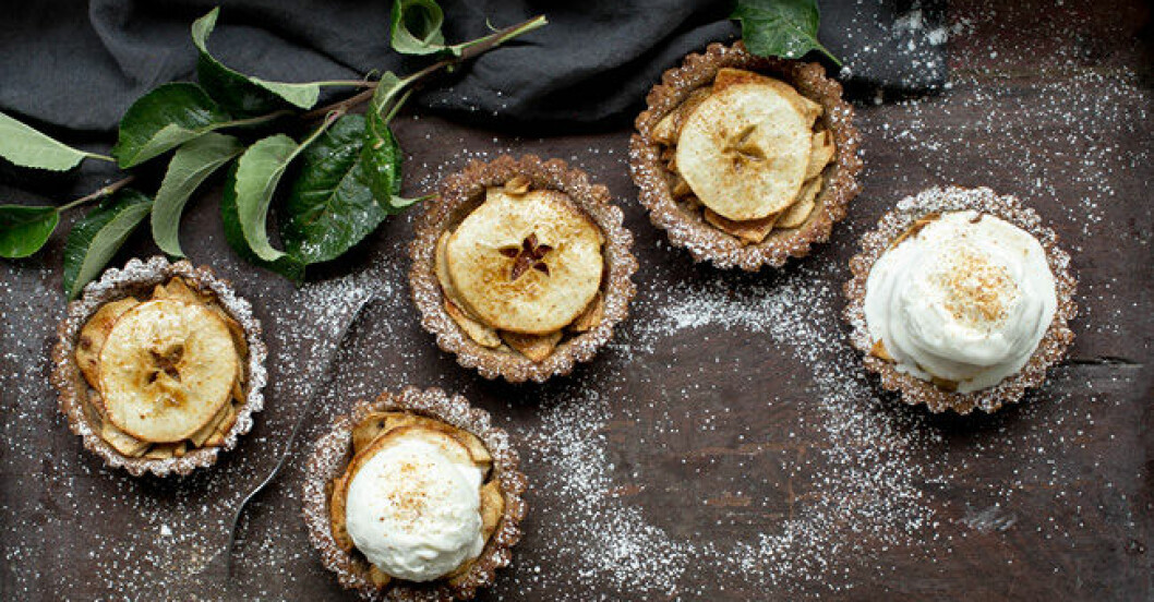 Glutenfria miniäppelpajer