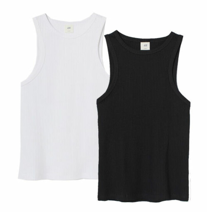 ribbad tanktop från hm
