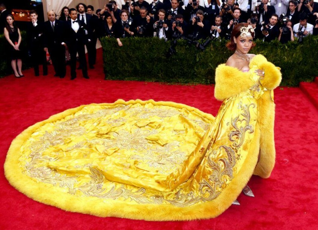 Foto: David Fisher Rihanna i Guo Pei på Met-galan 2015