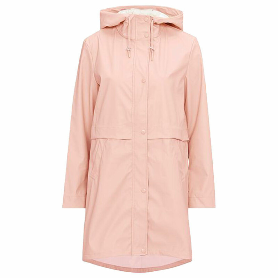 Rosa regnjacka från Vero Moda. Rosa regnjacka med knappar och luva