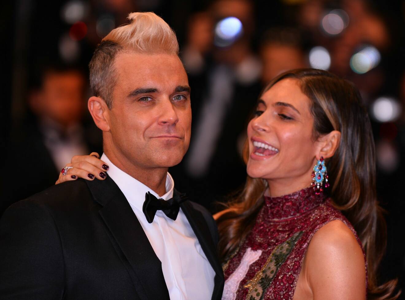 Robbie Williams och fru Ayda Field.