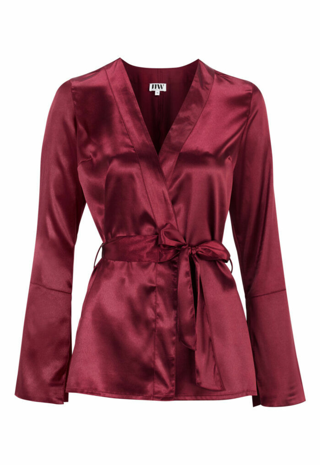 Mörkröd blazer i satin