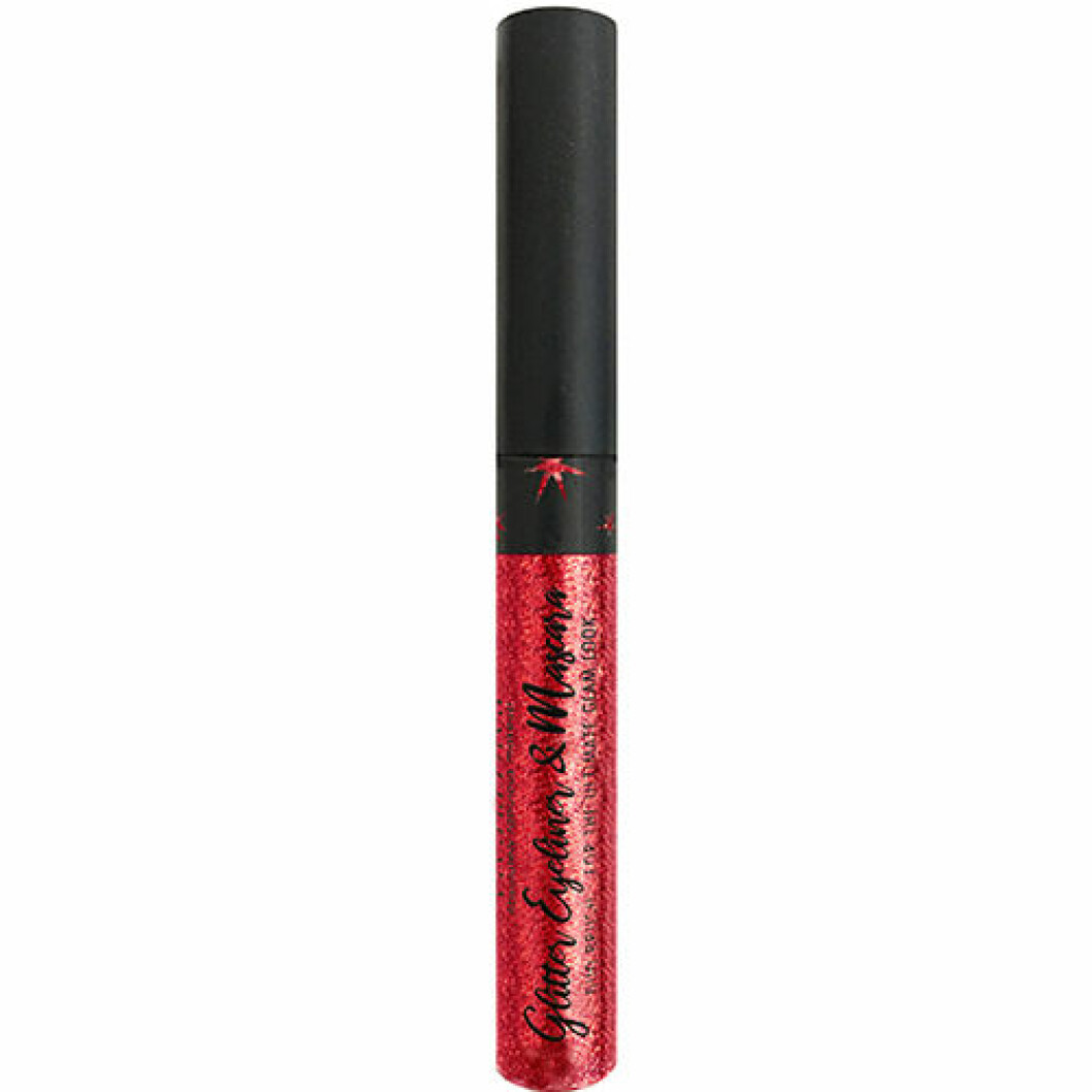 Eyeliner med rött glitter