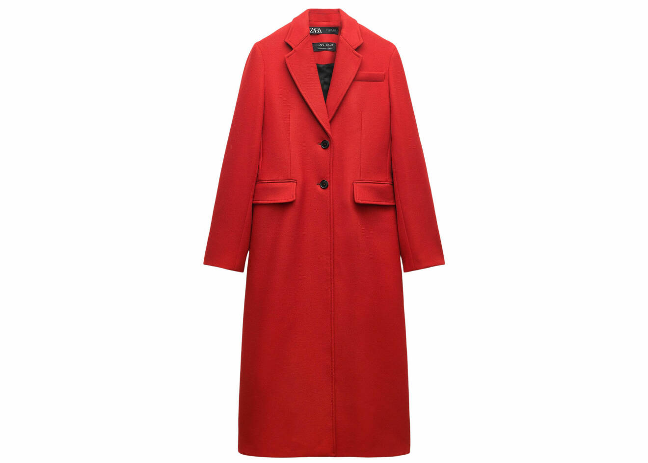 Röd kappa från Zara.