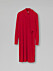 röd klänning i rak form med elegant band i halsen från Malene Birger