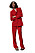 Röd kostym och byxor från Zara.