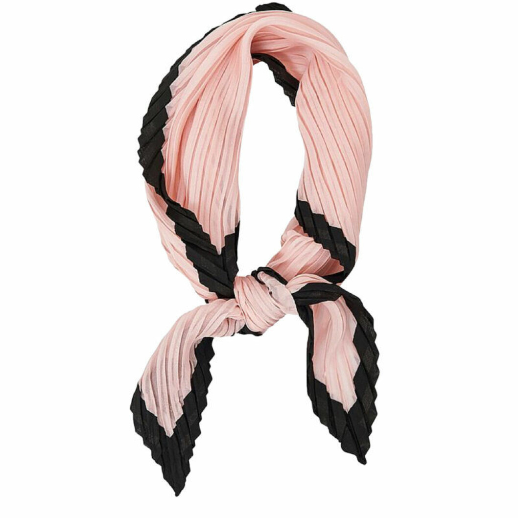 Rosa plisserad scarf