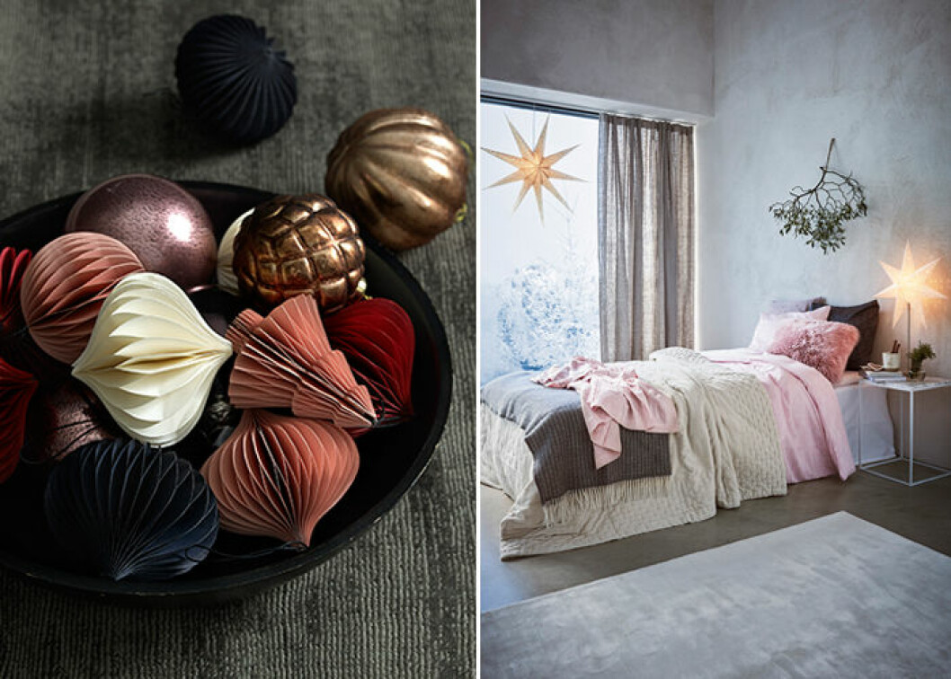 Foto: Ellos Home, Åhléns Inred med rosa i hemmet i jul