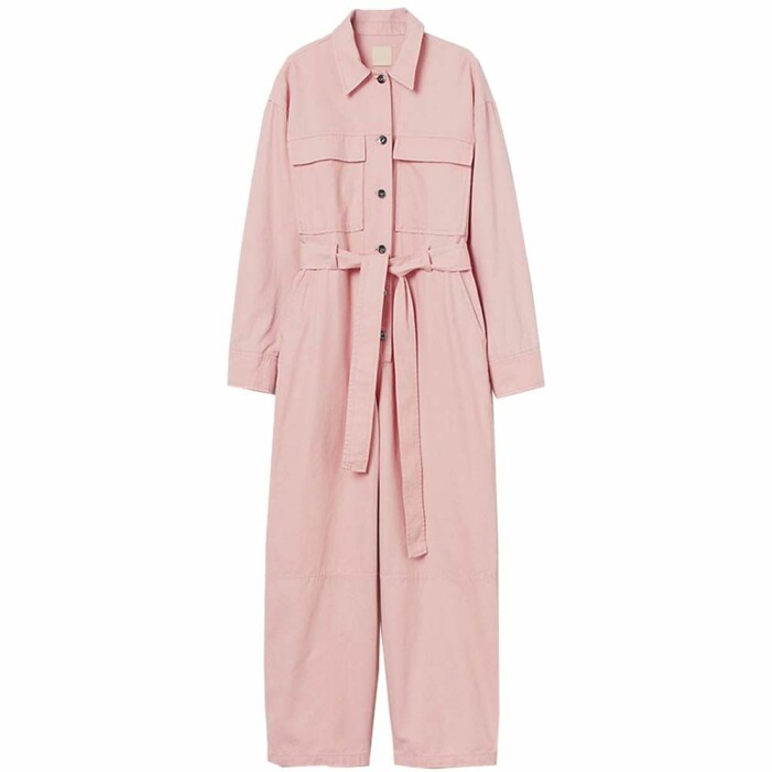 rosa jumpsuit i denim från H&M