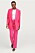 rosa dubbelknäppt kavaj och raka kostymbyxor för dam från ellos