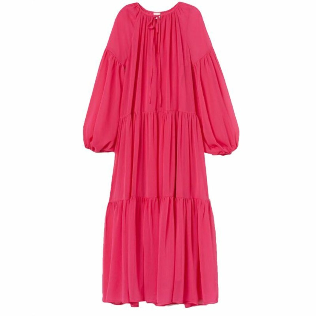 Rosa maxiklänning från H&M