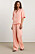 rosa matchande set med skjorta och byxor i linne från Lindex