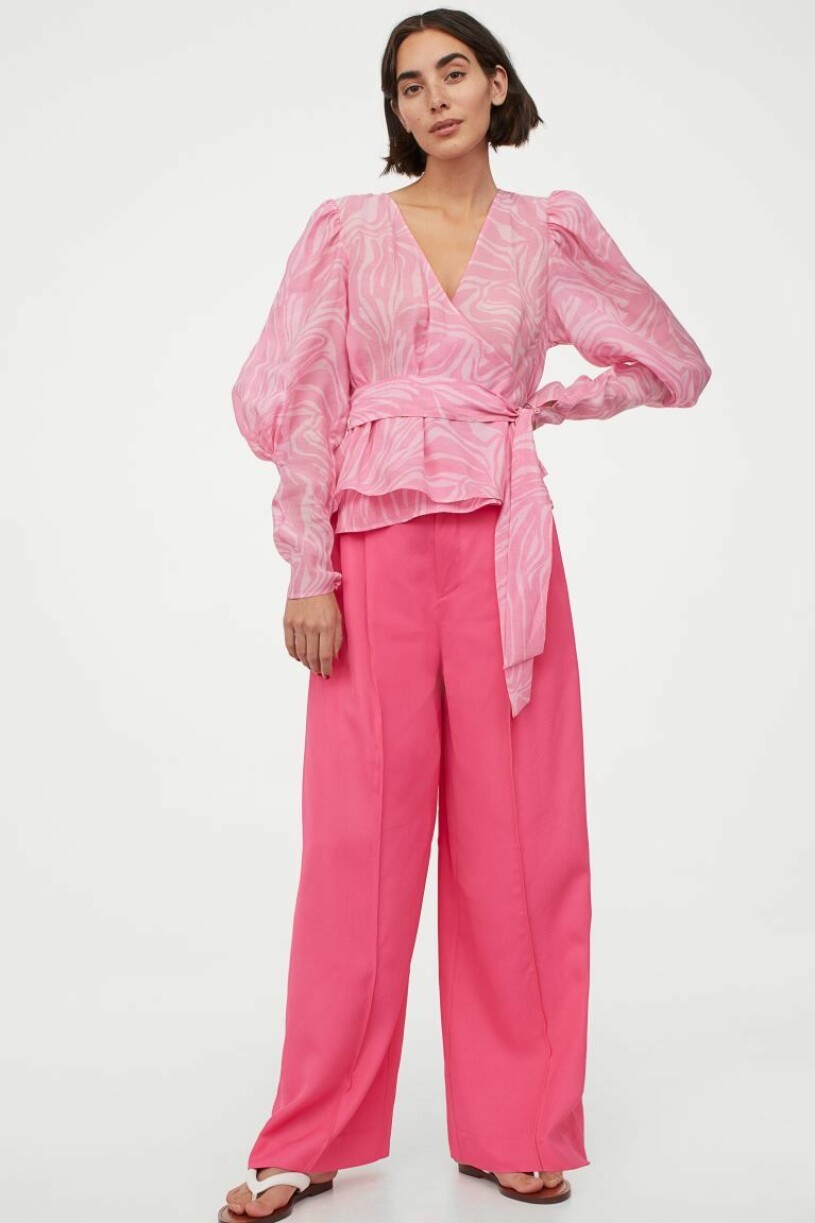 Rosa omlottblus från h&m