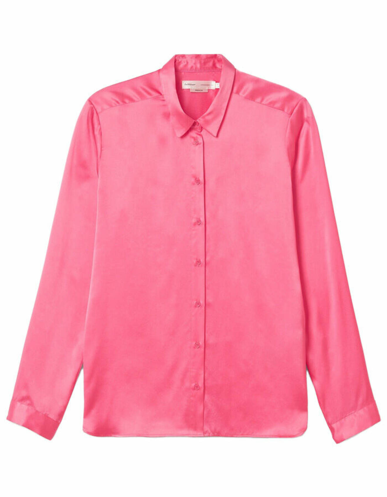 rosa silkesskjorta för dam från inwear