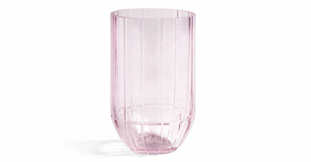 trendig rosa vas i glas från Hay
