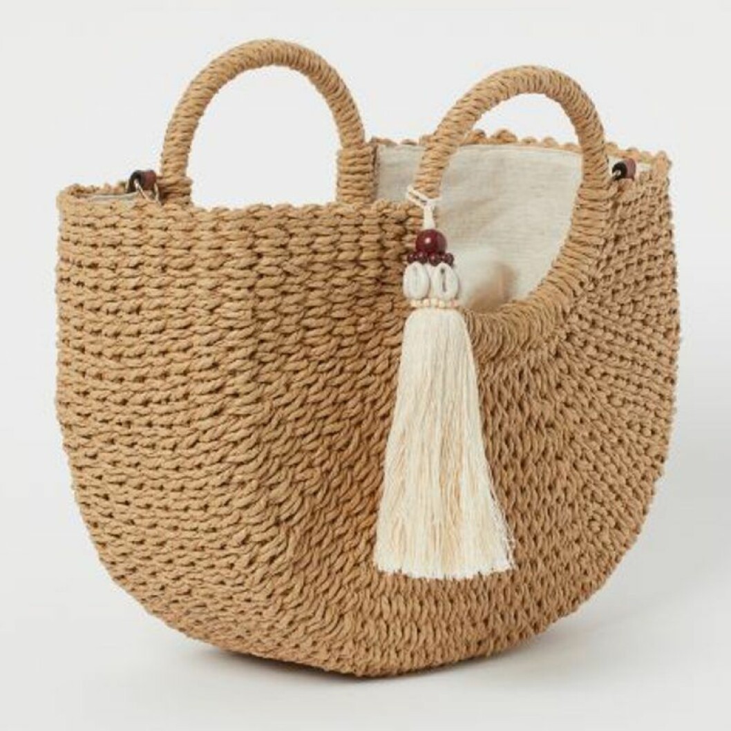 Rund stråväska från H&M