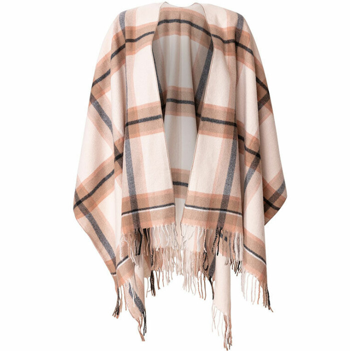 rutig poncho indiska
