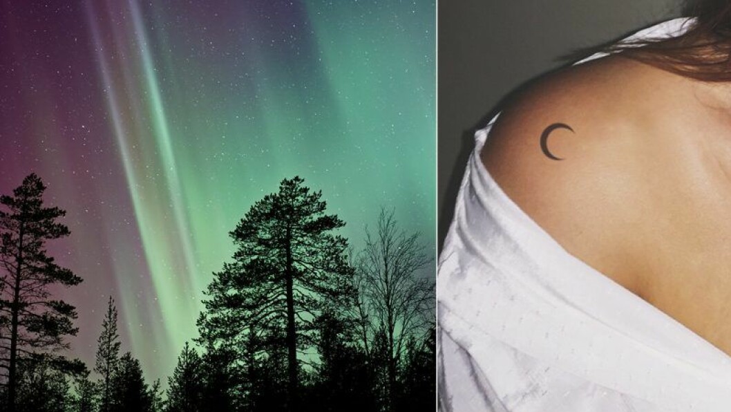 rymden och måntatuering