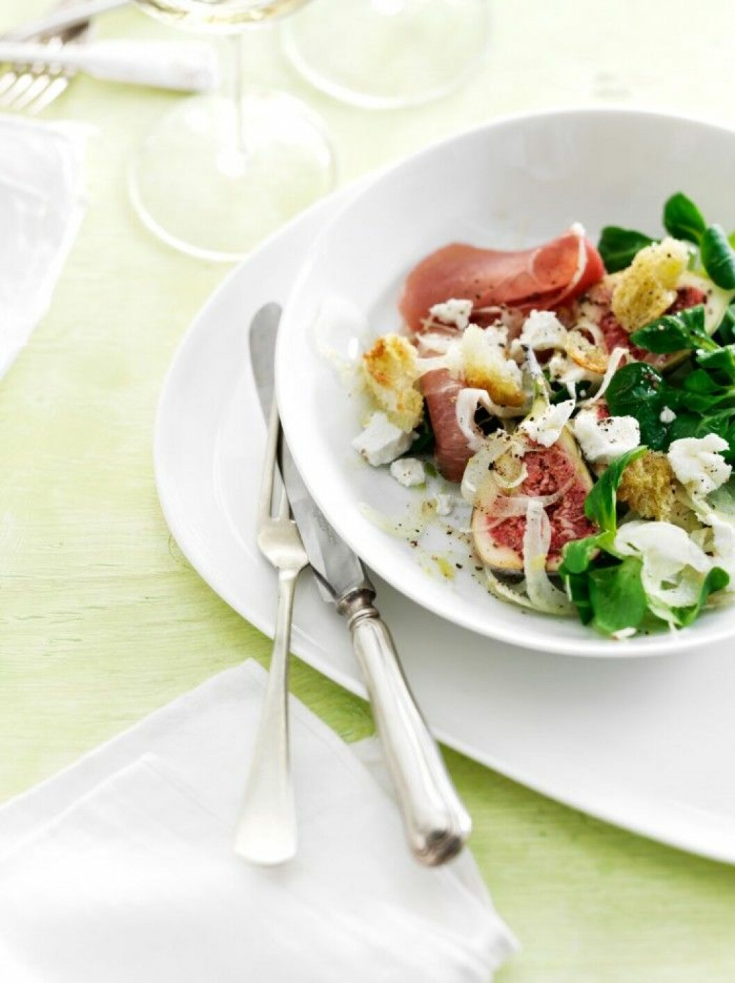 Fikonsallad med getost Fikonsallad med getost