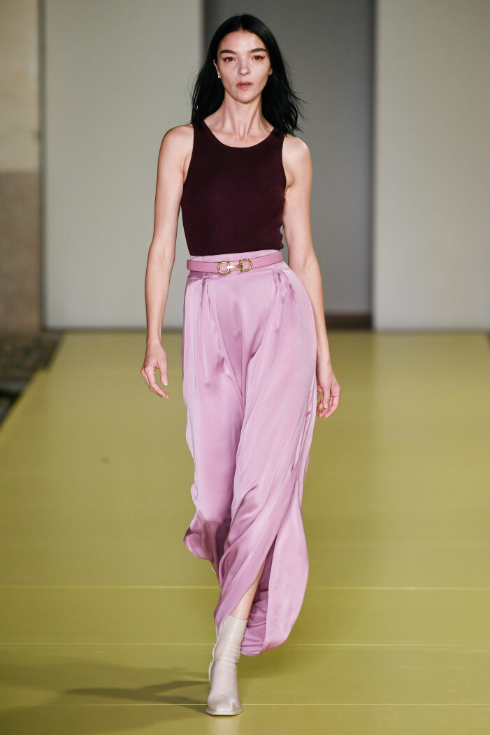 Salvatore Ferragamo salvatore ferragamo ss 21 rosa byxor