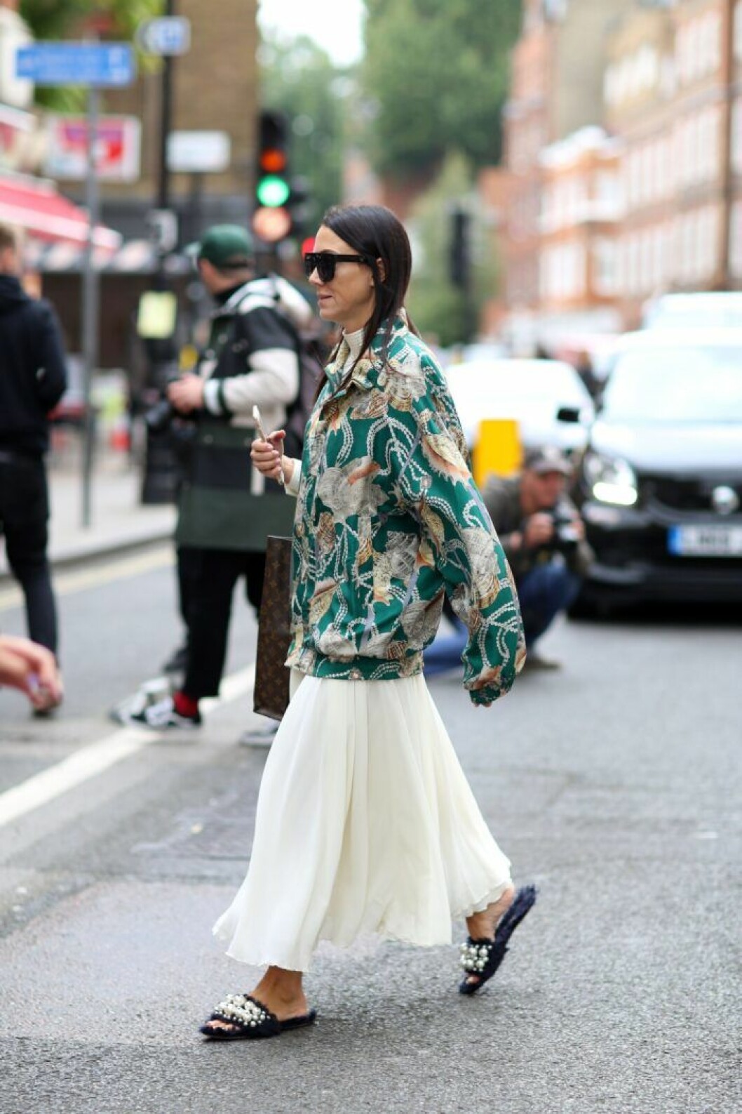 Inspirationsbild från London Fashion Week. Bild: TT Sandaler shoppingtips