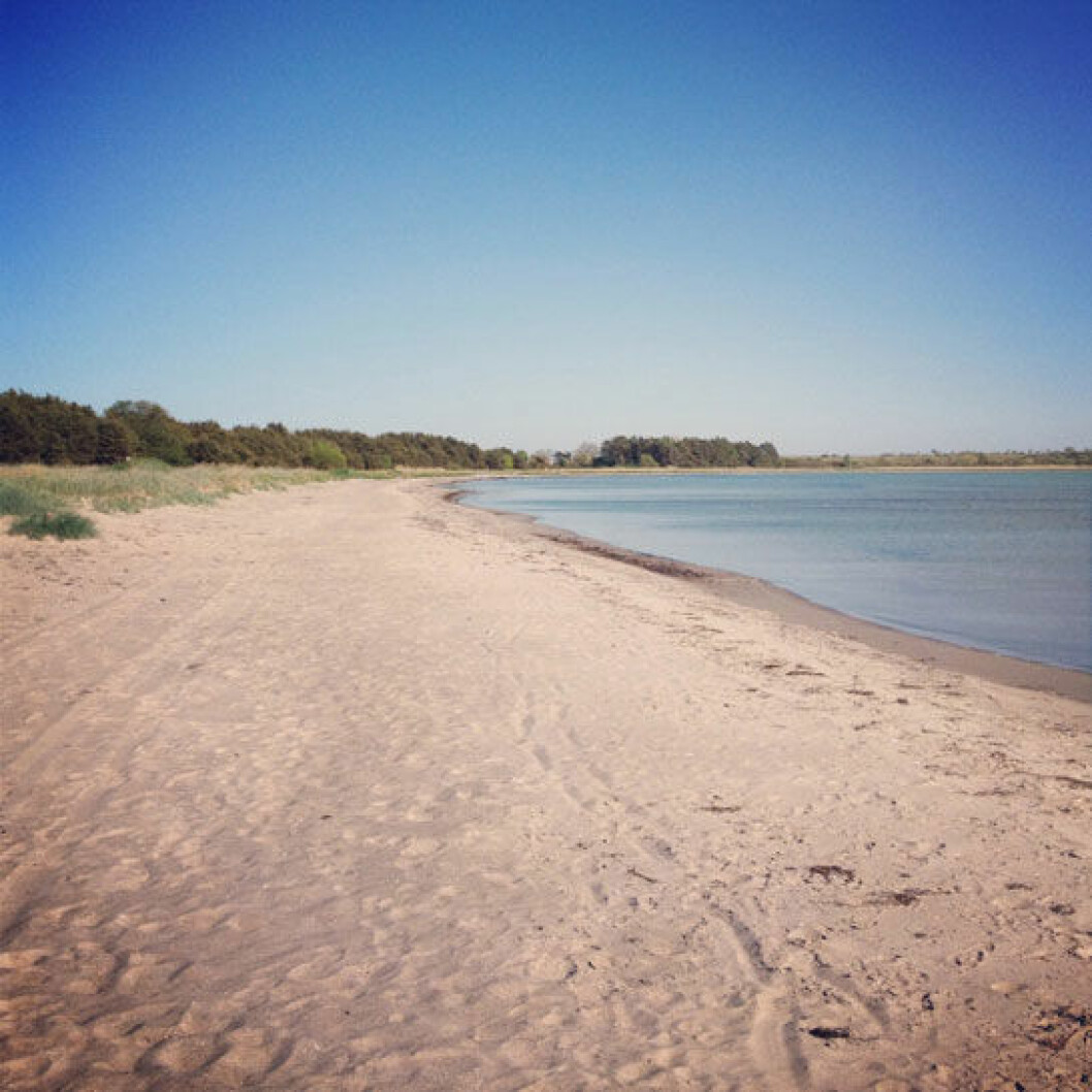 Foto: Gotlandstips.se Stranden Sandviken på Gotland.