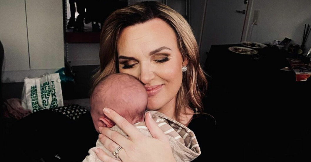 Sanna Nielsen om att jobba med sonen Gibson – en månad efter födseln