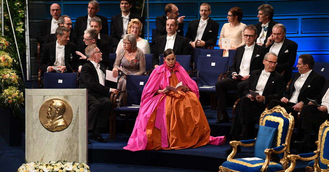 Sara Danius inför Nobelfesten 2018