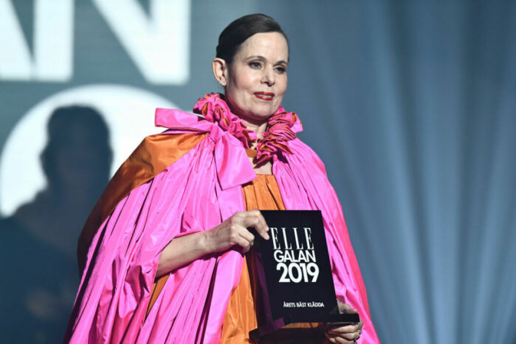 Sara Danius utsågs till Sveriges bäst klädda kvinna på ELLE-galan 2019. Foto: Jonas Ekströmmer/TT Sara Danius utsågs till Sveriges bäst klädda kvinna på ELLE-galan 2019
