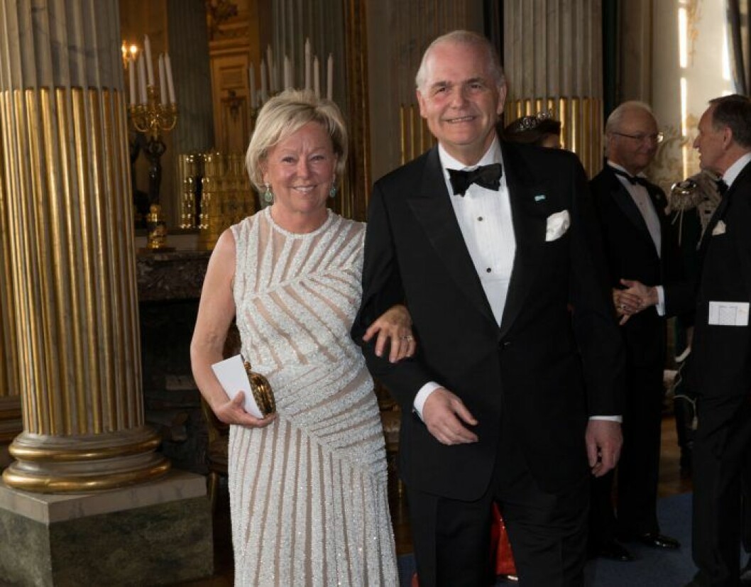 Systrarnas pappa Melker och mamma Kerstin Schörling på kungens 70-årsfest. Melker Schörling har nu dragit sig tillbaka och lämnat över makten i miljardimperiet till sina döttrar. Kerstin och Melker Schörling