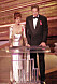 Susan Sarandon och Tim Robbins vid podiet under den 65:e upplagan av den årliga Oscarsgalan.
