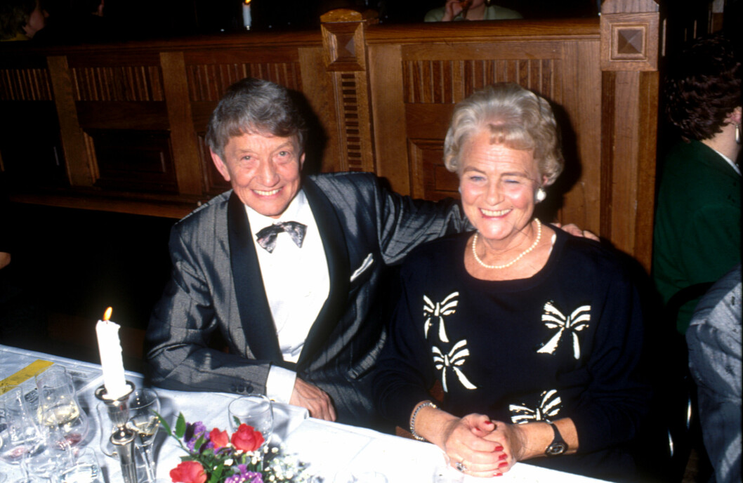 Ingmar Nordström och hustrun Kerstin, vid en middag 1992.