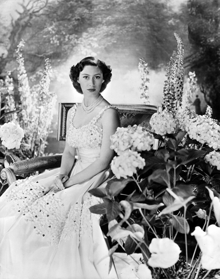 Prinsessan Margaret fotograferas i samband med sin födelsedag 1951. Prinsessan Margaret.