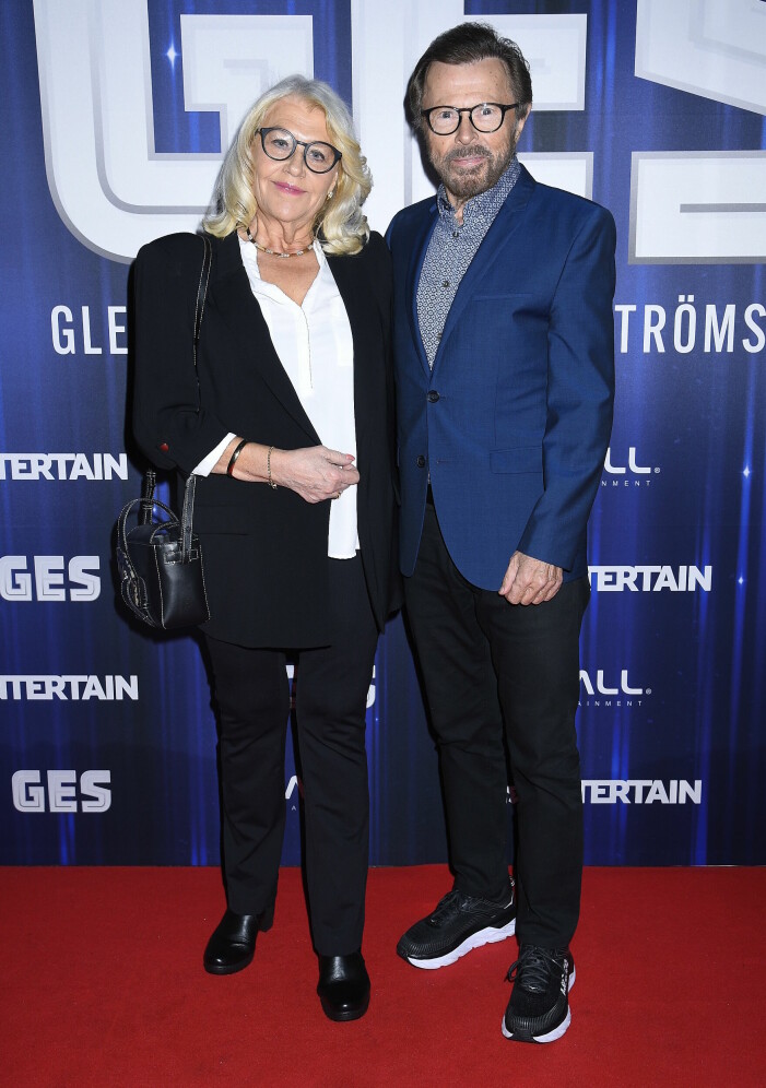 Lena och Björn Ulvaeus på nypremiären av GES show "Stanna världen en stund" 2021.