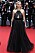Diane Kruger i svart, glittrig galaklänning med trekantsformad cut-out under bröstet.