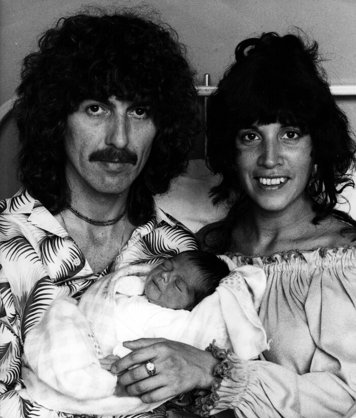 George och Olivia Arias med sonen Dhani 1978.
