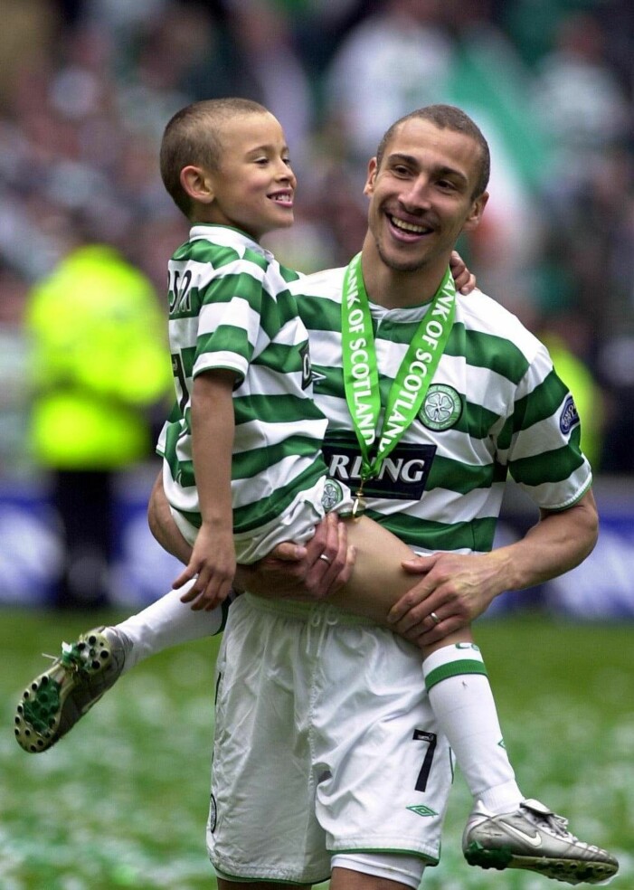 Henrik Larsson med sonen Jordan.