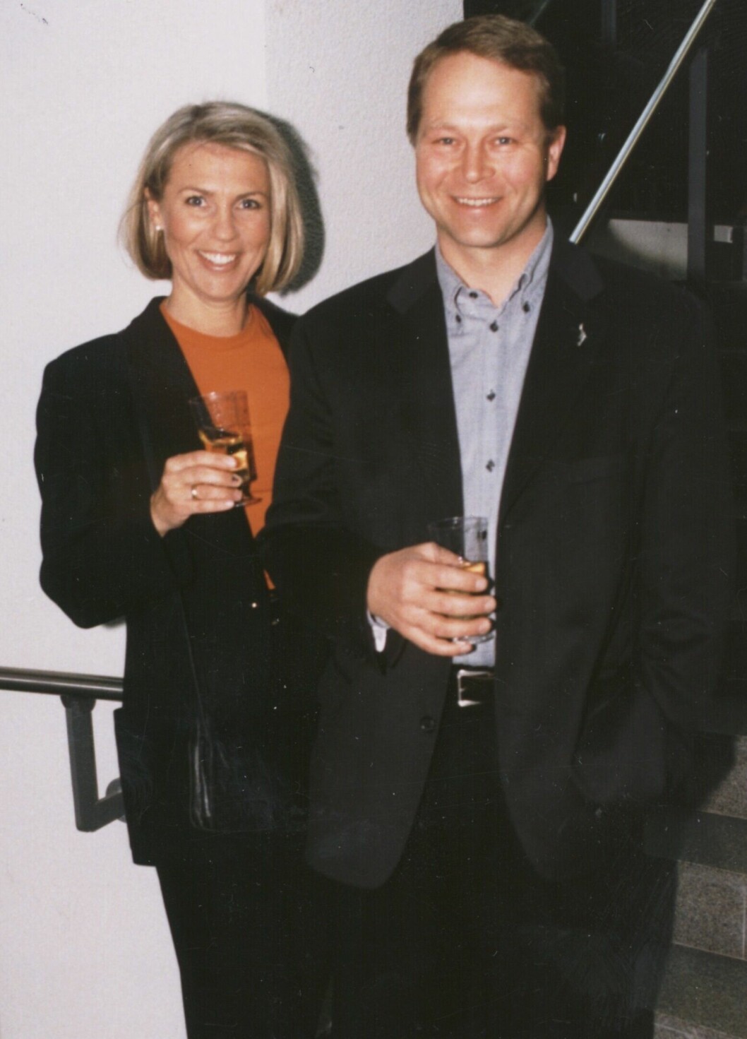 Exmakarna Per Fritzell och Chatrine Fritzell fotade på vimmel tillsammans år1995. Per Fritzell med exhustrun år 1995.