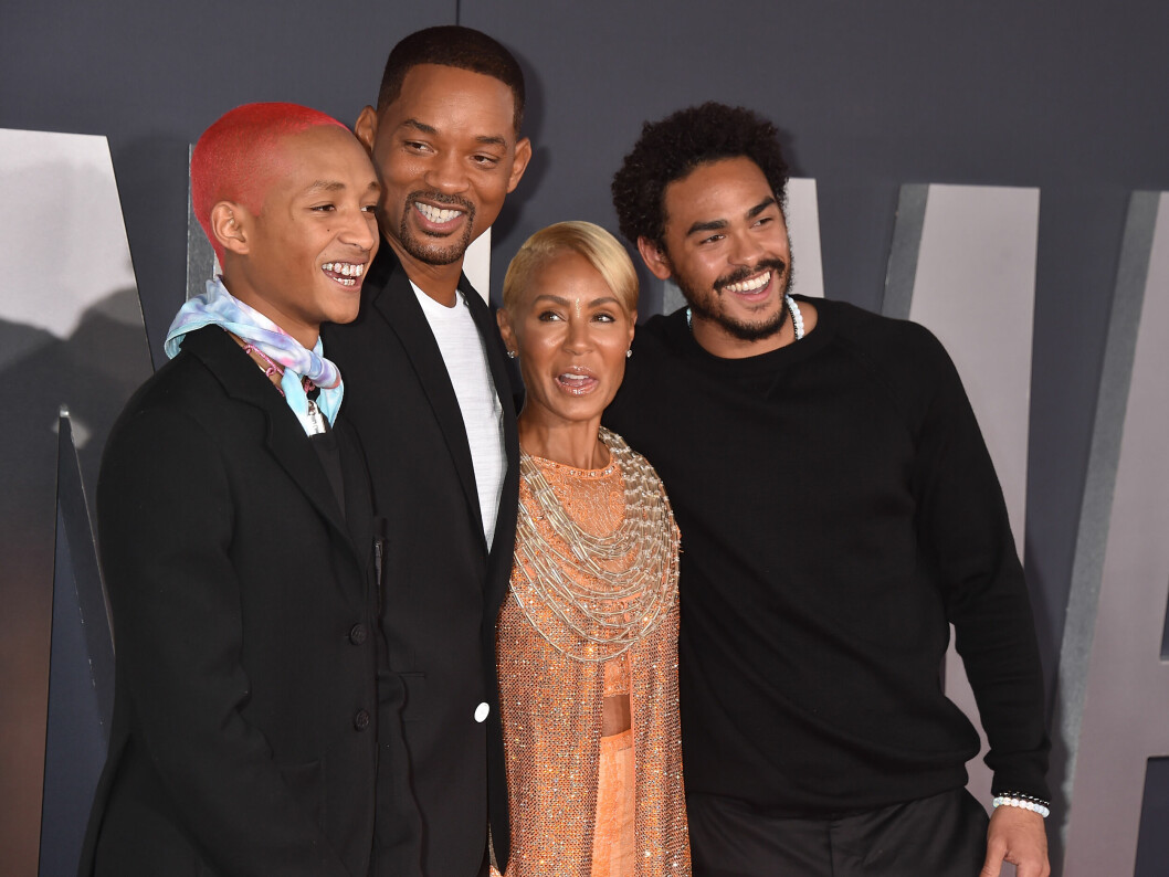Jaden, Will, Jada och Trey Smith. Jaden, Will, Jada och Trey Smith.
