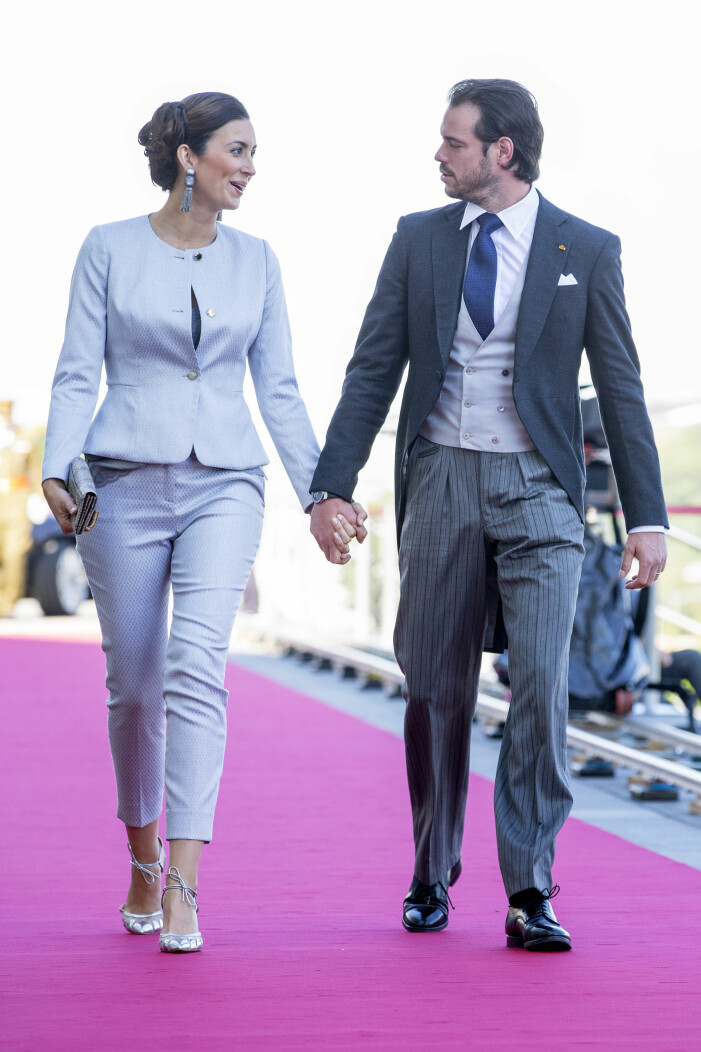 Prins Felix och prinsessan Claire av Luxemburg på prins Carl Philips bröllop med prinsessan Sofia.